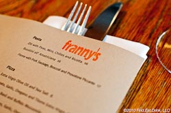 Franny's Menu