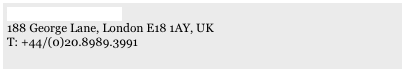 www.lizardlounge.biz&#10;188 George Lane, London E18 1AY, UK&#10;T: +44/(0)20.8989.3991