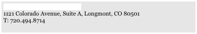 www.haystackgoatcheese.com
1121 Colorado Avenue, Suite A, Longmont, CO 80501
T: 720.494.8714